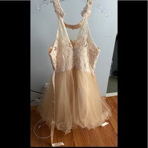 Champagne Big Girl’s dress Size 18.